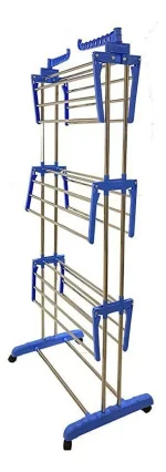 Tendedero Vertical De Metal De 3 Niveles 170 x 126 x 64 cm Color Azul - Imagen 2