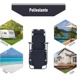 Silla Plegable Reposera Portatil Playa Camping Campo - Imagen 5