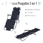 Silla Plegable Reposera Portatil Playa Camping Campo - Imagen 3