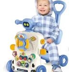 Andador Caminador Scooter Bebe Musical Multifuncional 6 en 1 Color Celeste