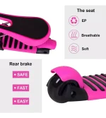 Scooter Monopatin 5 En1 Ajustable Nina Chinita Luces Rosado - Imagen 3