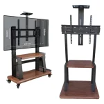 Soporte Tv Movil Con Ruedas 32 A 70 Base Pedestal en Color negro