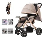Coche De Bebe Bidireccional Plegable Color Kaki
