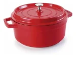 Olla De Hierro Fundido 5 Litros Esmaltado Rojo