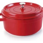 Olla De Hierro Fundido 5 Litros Esmaltado Rojo