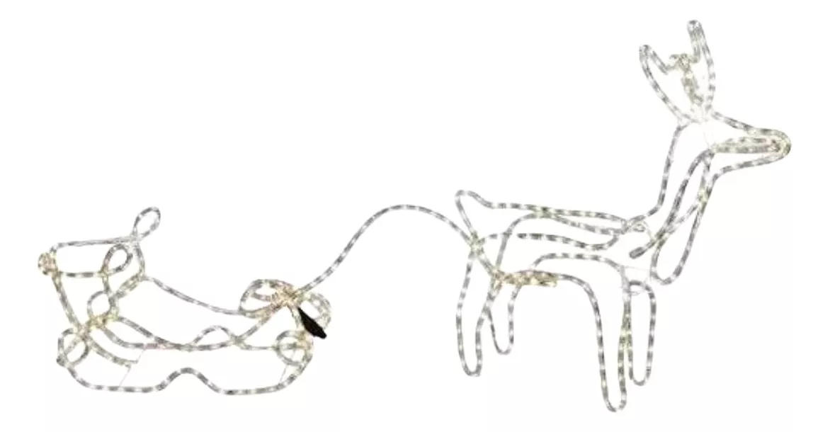 D_NQ_NP_2X_872358-MLC80301635951_102024-F.webp Renos Con Trineo De Navidad Led A Corriente Luz Blanca - Imagen 1