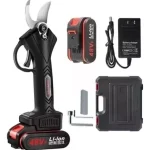 Tijera Podadora Electrica Inalambrico +2 Baterias en Color Negro