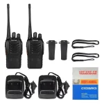 Pack 2 Radio Transmisor Walkie Talkie Baofeng BF-888S 100V/240V Alcance 2.5 km Color Negro