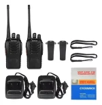 Pack 2 Radio Transmisor Walkie Talkie Baofeng BF-888S 100V/240V Alcance 2.5 km Color Negro