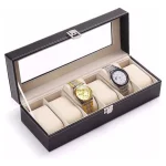 Caja Organizador para 6 Relojes en color Negro