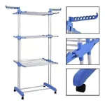 Tendedero Vertical De Metal De 3 Niveles 170 x 126 x 64 cm Color Azul - Imagen 4