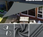 Toldo Vela Triangular Malla Sombra 5x5x5 mts Color Gris - Imagen 3