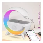 Cargador Inalambrico Parlante Bluetooth Lampara Usb Radio Color Blanco - Imagen 3