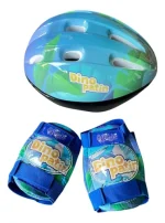 Patines 4 Ruedas Luminosas Y Accesorios Dinopatin S Azul - Imagen 3