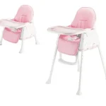 Silla De Comer Para Bebés Ajustable 3 En 1 Color Rosa