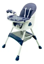 Silla Comedor Infaltil para Bebe 2 En 1 Color Azul