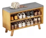 Zapatero Organizador Banca Probador 60x30x49cm Color Cafe