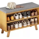 Zapatero Organizador Banca Probador 60x30x49cm Color Cafe