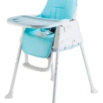 Silla De Comer Para Bebés Ajustable 3 En 1 Color Azul