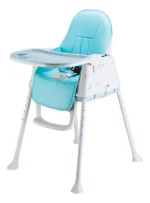 Silla De Comer Para Bebés Ajustable 3 En 1 Color Azul