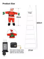 Escaleras De Luces Led Multicolor Papa Noel - Imagen 4