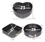 Set 3 Moldes Repostera Queque Tortas Antiadherente - Imagen 5