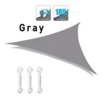 Toldo Vela Triangular Malla Sombra 5x5x5 mts Color Gris - Imagen 2