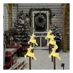 Set De 5 Luces Reno Solares Para Decoracion Exterior Navidena - Imagen 2