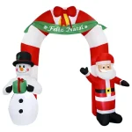 Arco inflable de Papa Noel y Muneco de Nieve 240 cm