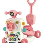 Andador Caminador Scooter Bebe Musical Multifuncional 6 en 1 Color Rosa