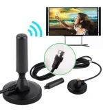 Antena Tv Digital Abierta Hd Tvd Interior 360 Coaxial Color Negro - Imagen 2