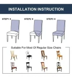 Pack De 6 Fundas Cubre Sillas Comedor Premium Tela con textura burdeo - Imagen 2