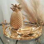 Bandeja circular con espejo diseno corona