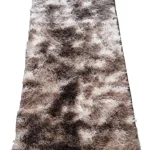 Alfombra Peludas Livianas Pasilleras 55x200cm Cafe Jaspeado