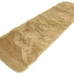 Alfombra Peludas Livianas Pasilleras 55x200cm Beige Lisa