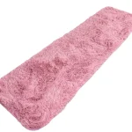 Alfombra Peludas Livianas Pasilleras 55x200cm Rosado