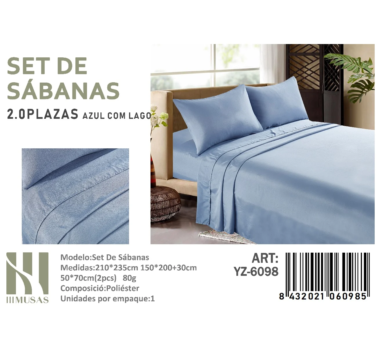 Set-de-Sabanas-150-Hilos-2-Plazas-Color-Azul-Com-Lago-YZ-6098.webp Set De Sabanas 2 Plazas Color Azul 150 Hilos + 2 Funda De Almohada - Imagen 1