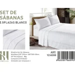 Set De Sabanas King Color Blanco150 Hilos + 2 Funda De Almohada