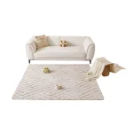 ALFOMBRA JACQUARD DE ALGODON 160X200CM BEIGE