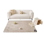 ALFOMBRA JACQUARD DE ALGODON 160X200CM CAQUI