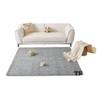 ALFOMBRA JACQUARD DE ALGODON 160X200CM GRIS CLARO