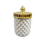 Bombonera de resina Blanca con tapa