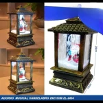 Farol Lampara Led Arbol Viejo Pascuero Musical Decoracion Navidad