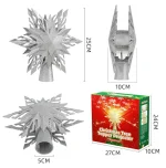 Luz De Nieve Con Proyector Para Copa De arbol De Navidad Estrella Plateada - Imagen 2