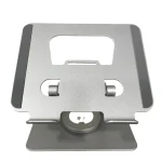 Soporte Base Aluminio Para Tablet Giro 360 Color Plateado pequeno