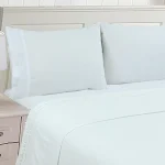 Juego de sabanas de algodon bordado super king color blanco - Imagen 2