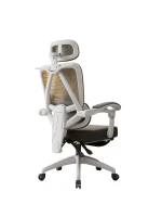 Silla De Oficina Ergonomica Reclinable De Malla en Color Blanca - Imagen 2