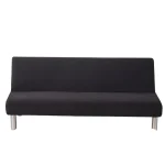Funda Protectora Cubre Futon De Tela Cuadrille Color Negro