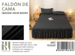 Faldon para cama Tamano King Color negro - Imagen 2