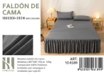 Faldon para cama Tamano King Color Gris - Imagen 2